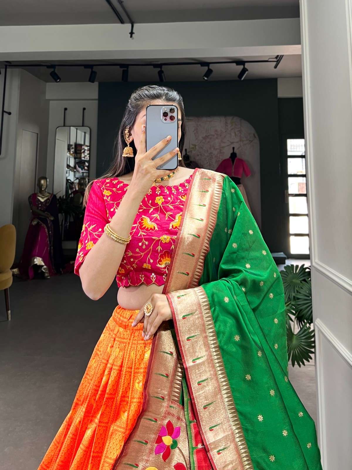 Jacquard Paithani Silk Lehanga