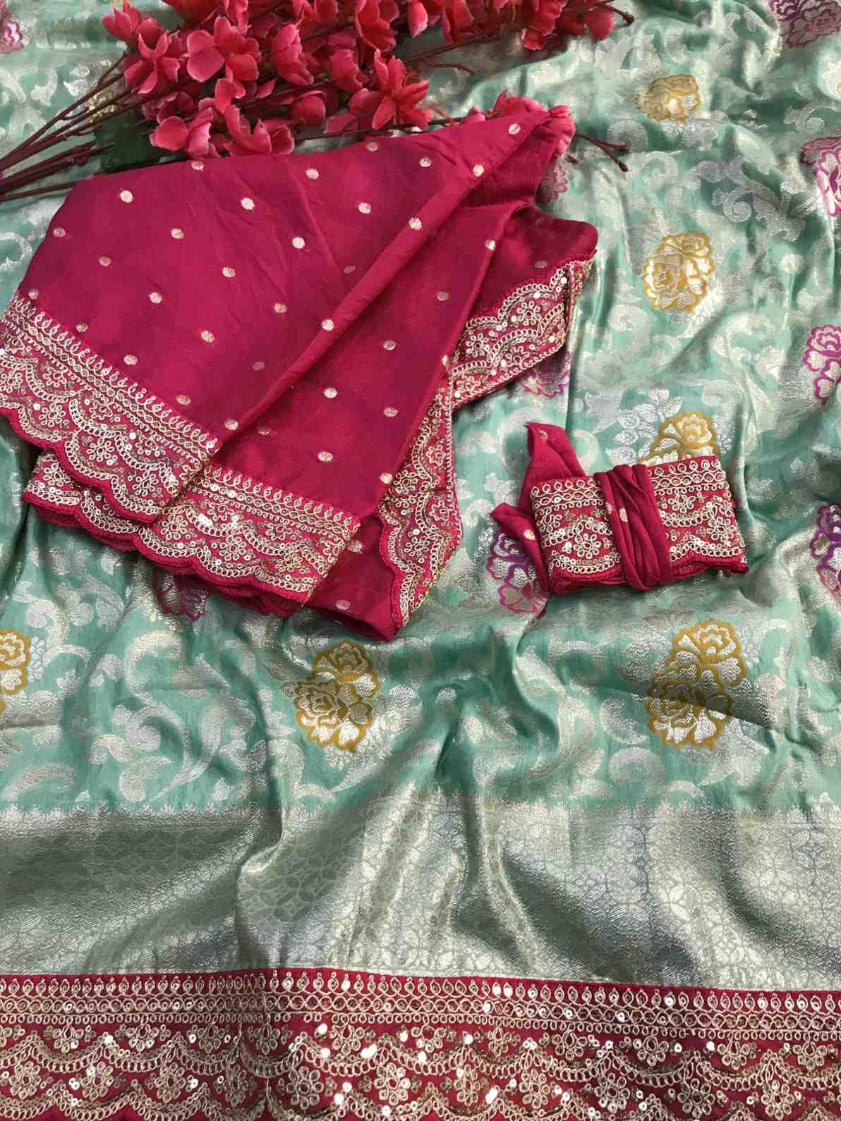 Stitched Banarasi Pattu Saree