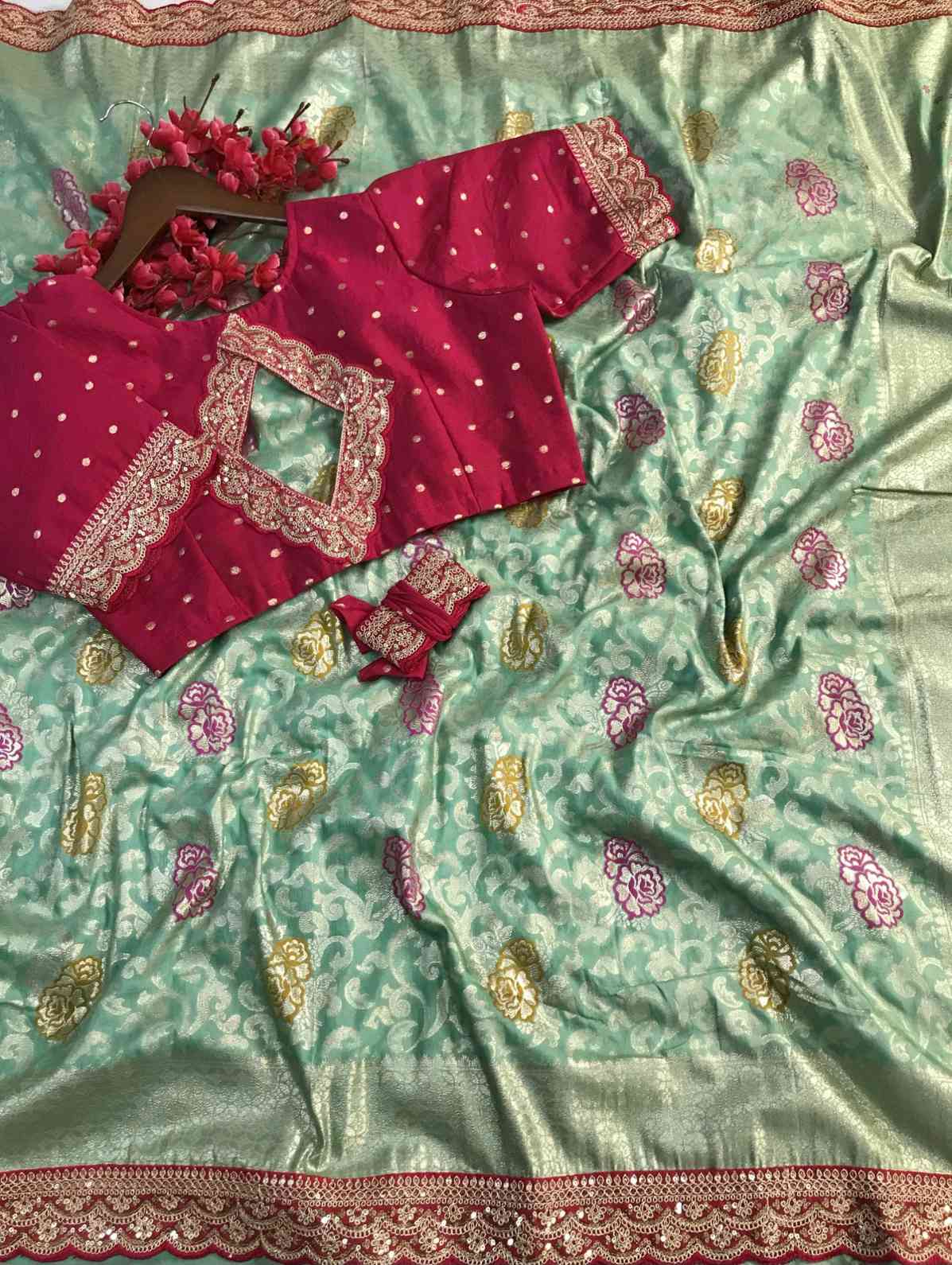Stitched Banarasi Pattu Saree
