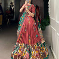 Kalamkari Tussar Silk Lehangas