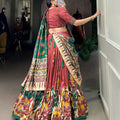 Kalamkari Tussar Silk Lehangas