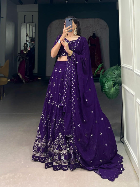 Embroidery Georgette Lehanga