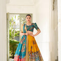 Kalamkari Dola Silk Lehangas