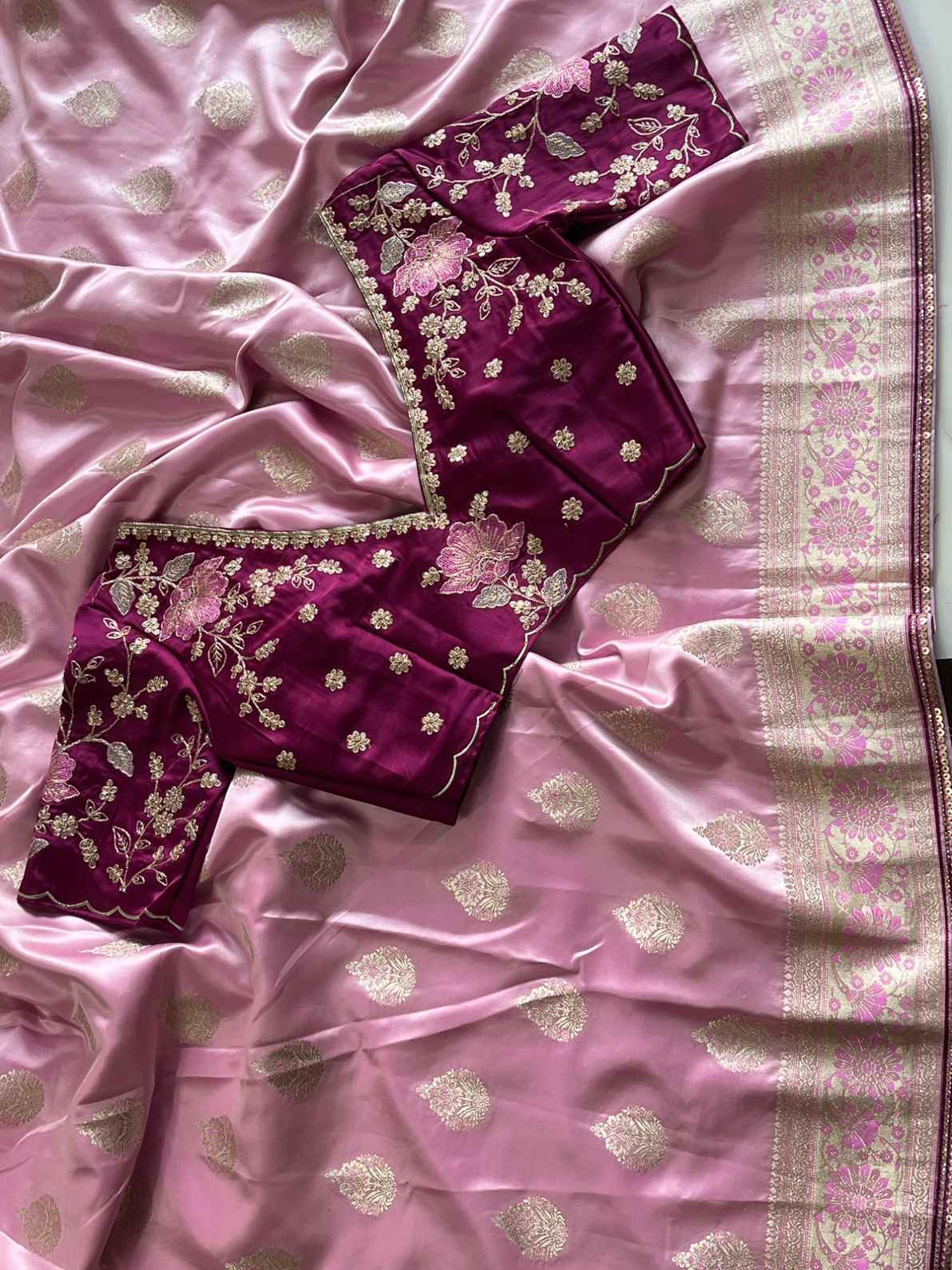Stitched Banarasi Silk Saree