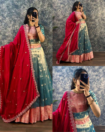 Banarasi Tissue Organza Lehengas