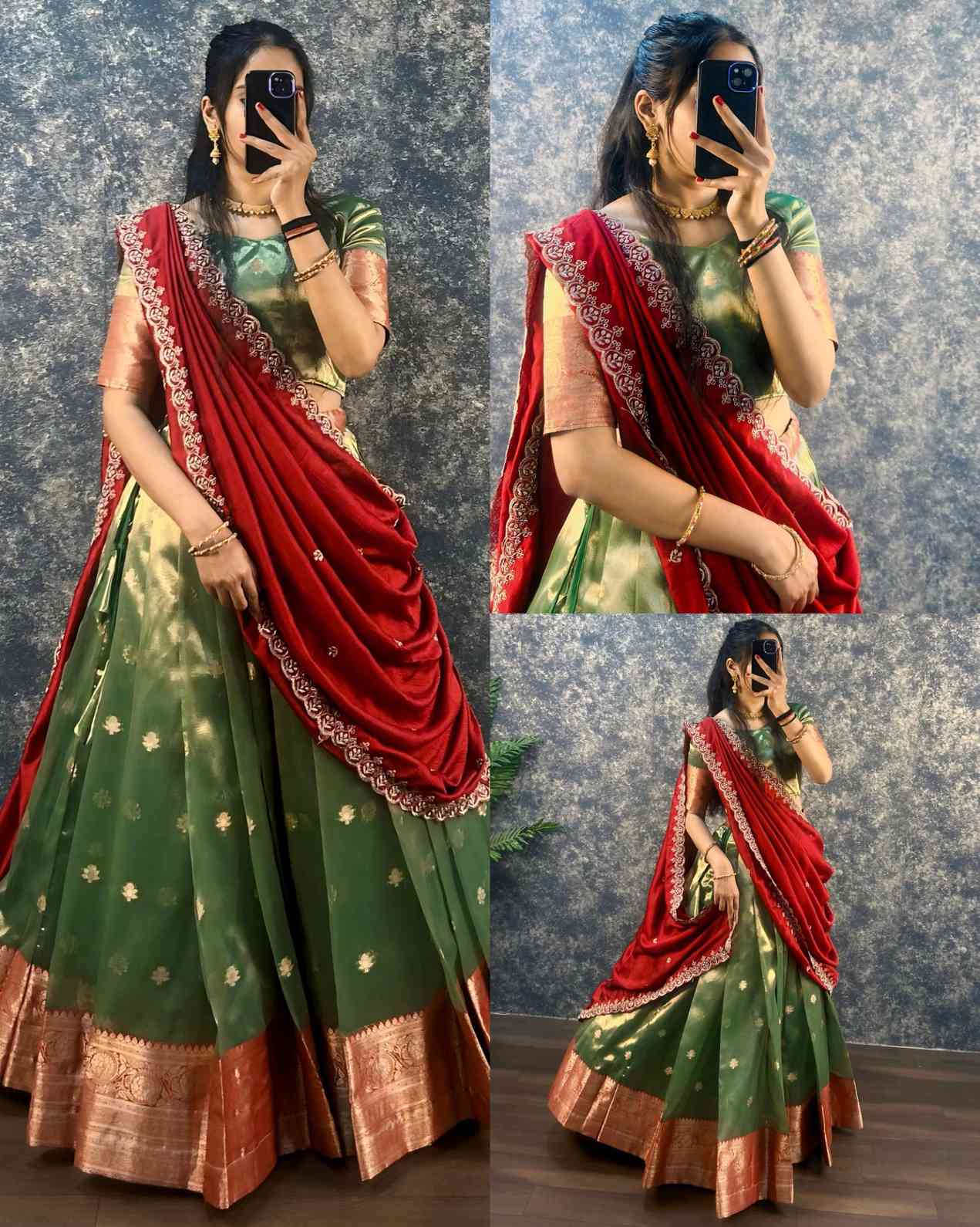 Banarasi Tissue Organza Lehengas