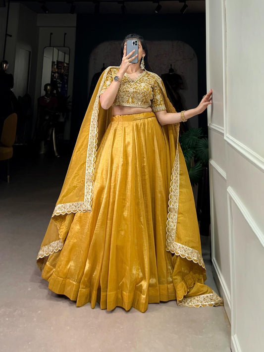 Goldie Plain Lehenga