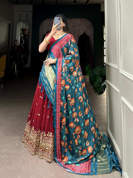 Thread Embroidery Lehengas