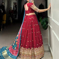 Thread Embroidery Lehengas
