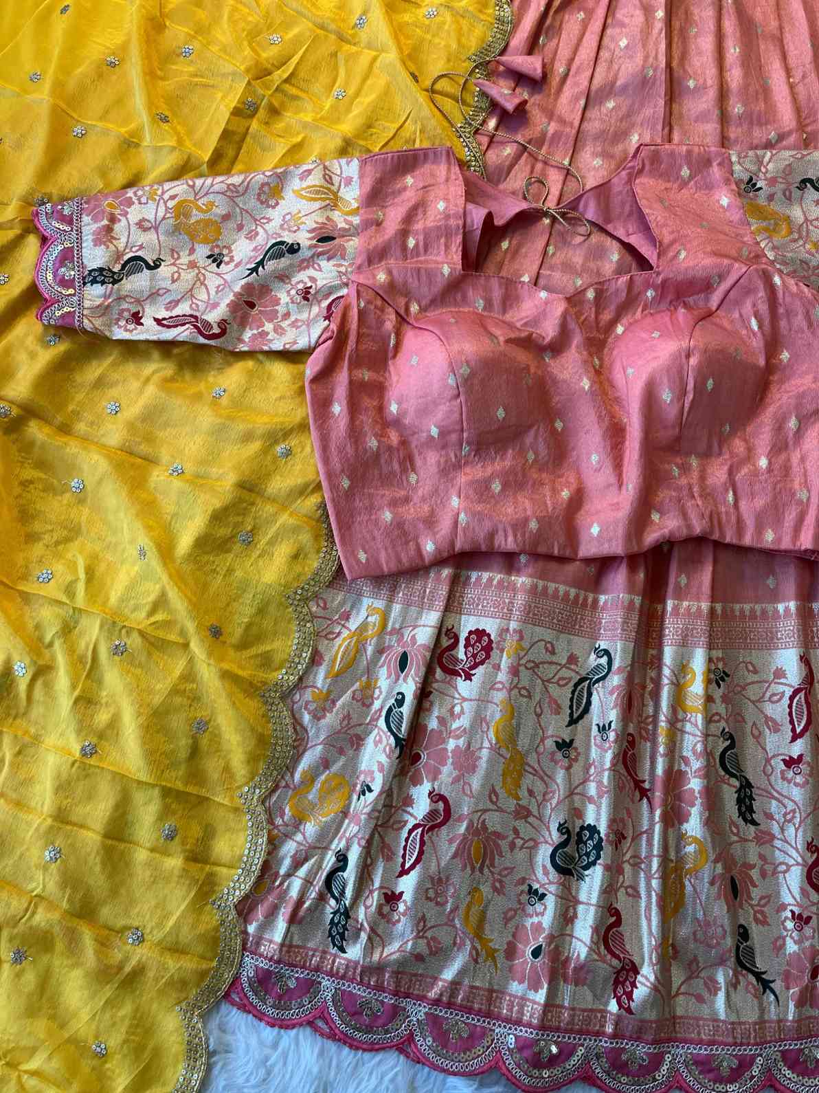 Paithani Tissue Silk Lehangas