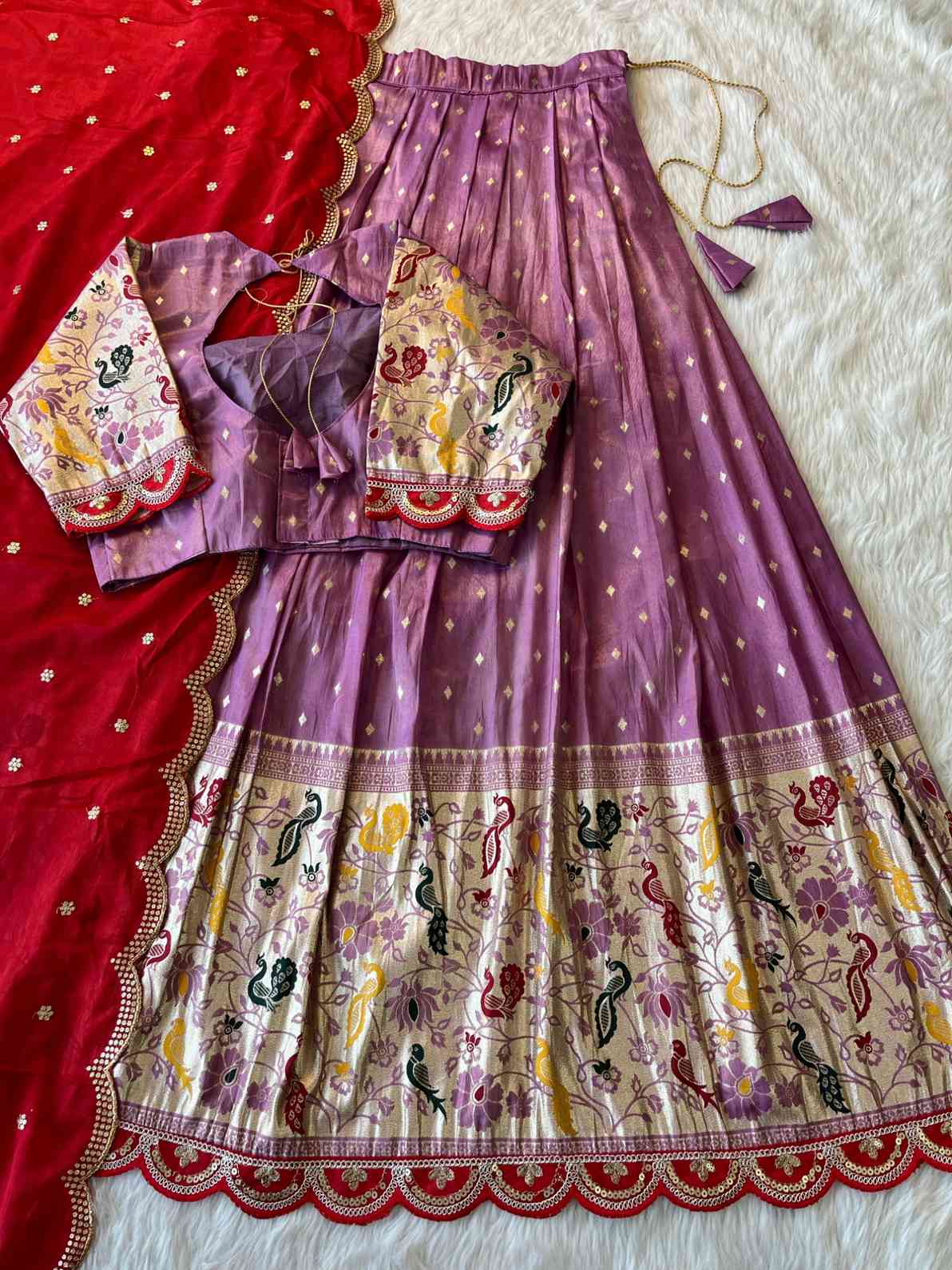 Paithani Tissue Silk Lehangas
