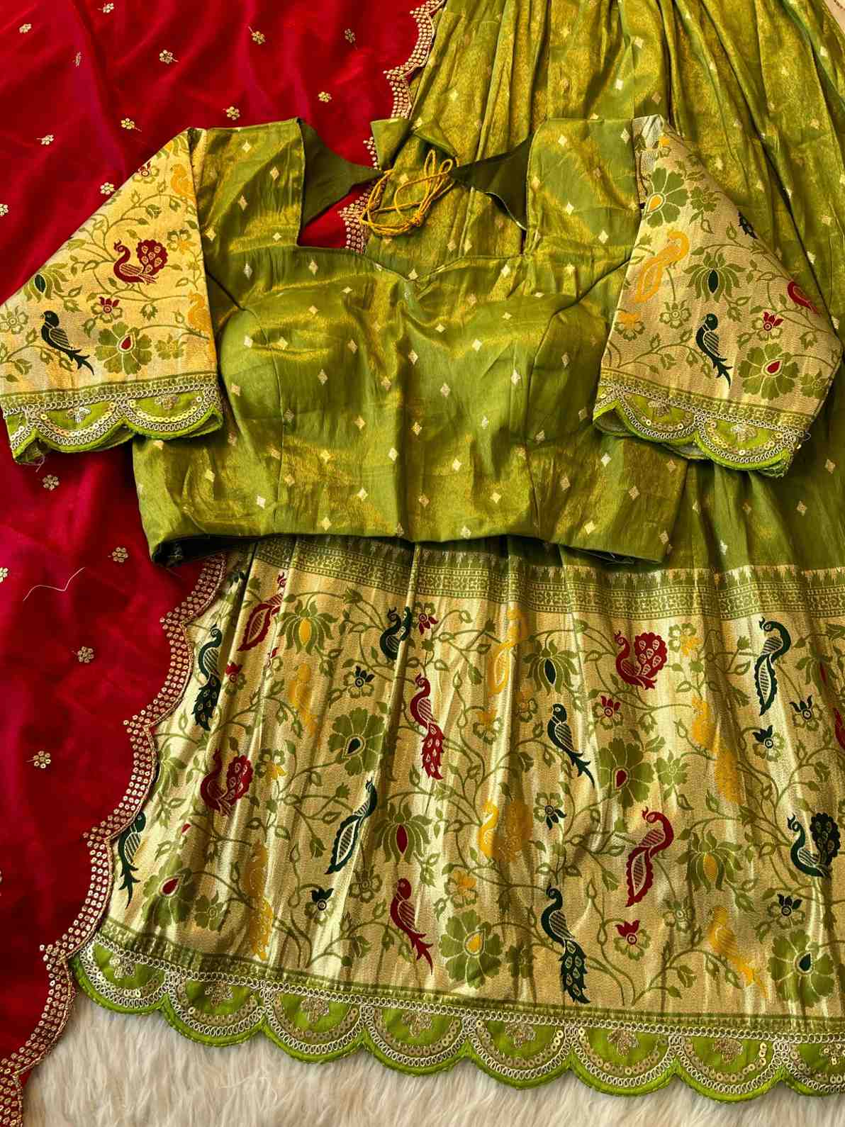 Paithani Tissue Silk Lehangas