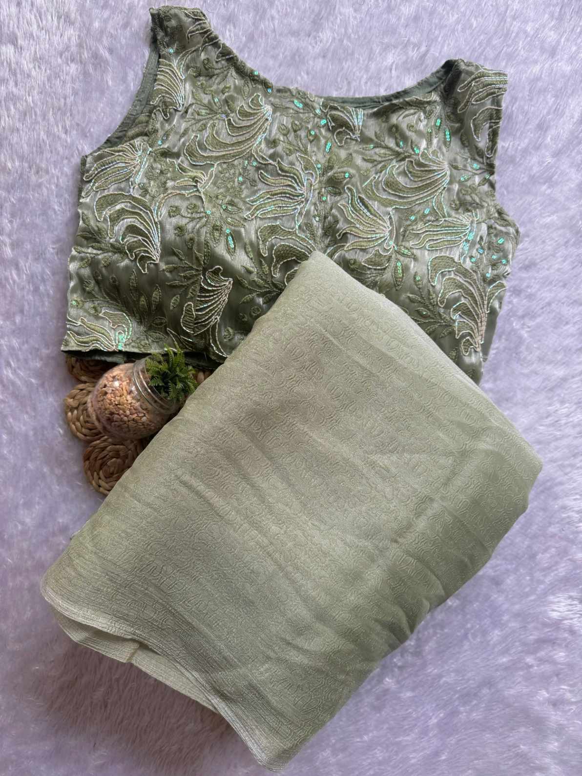 Burberry Emboss Crushed Sarees