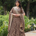 Sequins Faux Blooming Lehenga
