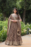Sequins Faux Blooming Lehenga