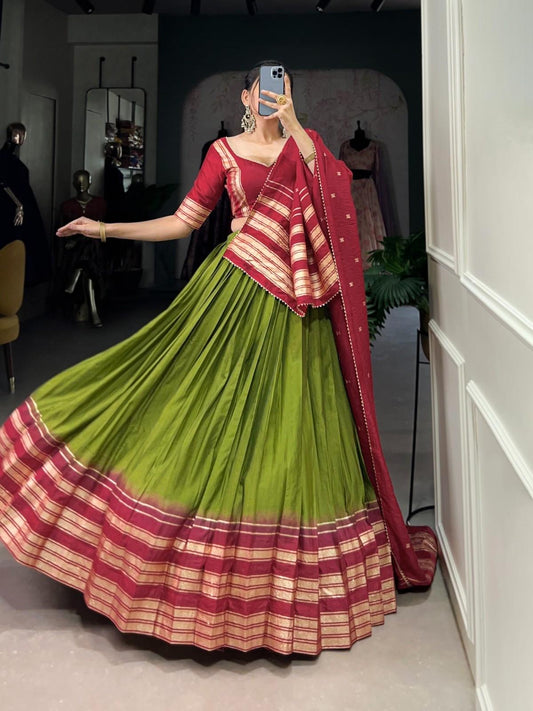 Chanderi Silk Lehangas
