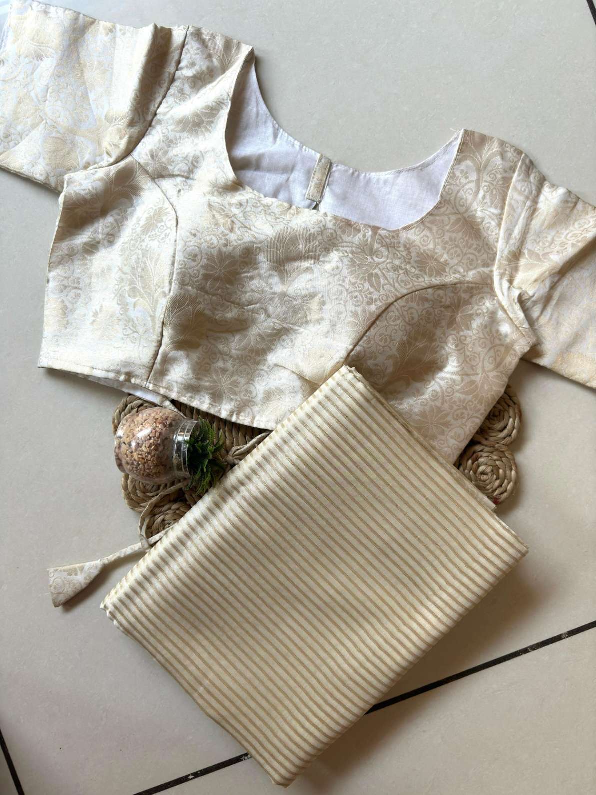 Soft Organza Striped Saree