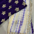 Designer Handwork Chinnon Silk Saree