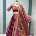 Cutwork Tissue Cotton Lehanga