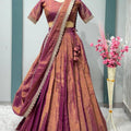 Cutwork Tissue Cotton Lehanga