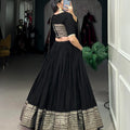 Zari Chanderi Silk Lehangas