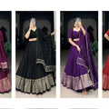 Zari Chanderi Silk Lehangas