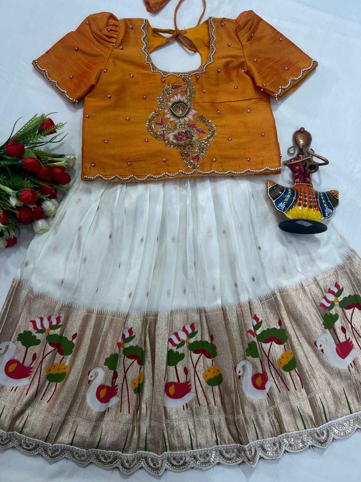 Kid's Dola Silk Lehangas