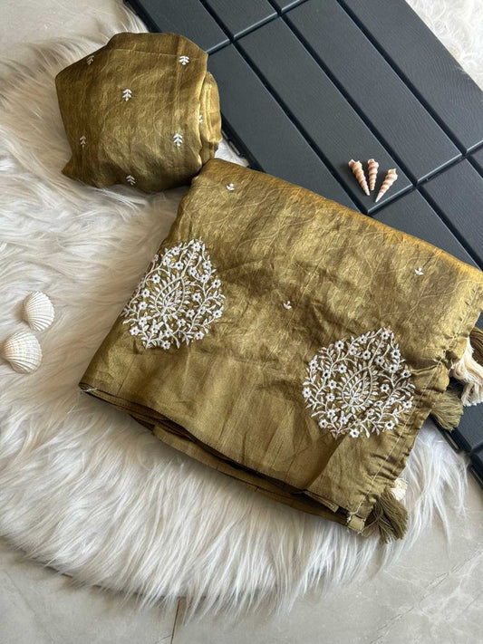 Tussar Jaquard Silk Sarees