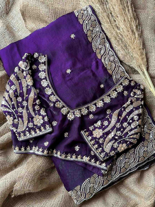 Beeds Space Silk Saree