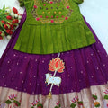 Kid's Paithani Dola Silk Lehenga
