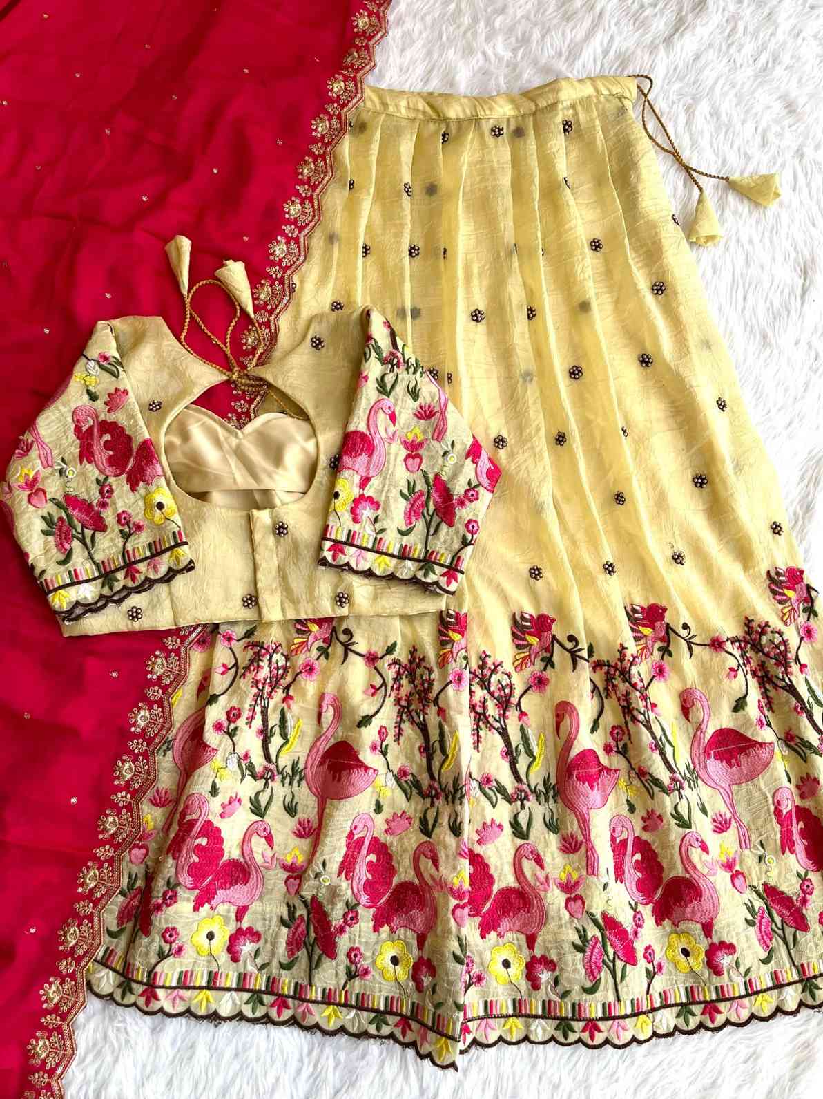 Gold Crush Embroidery Lehengas