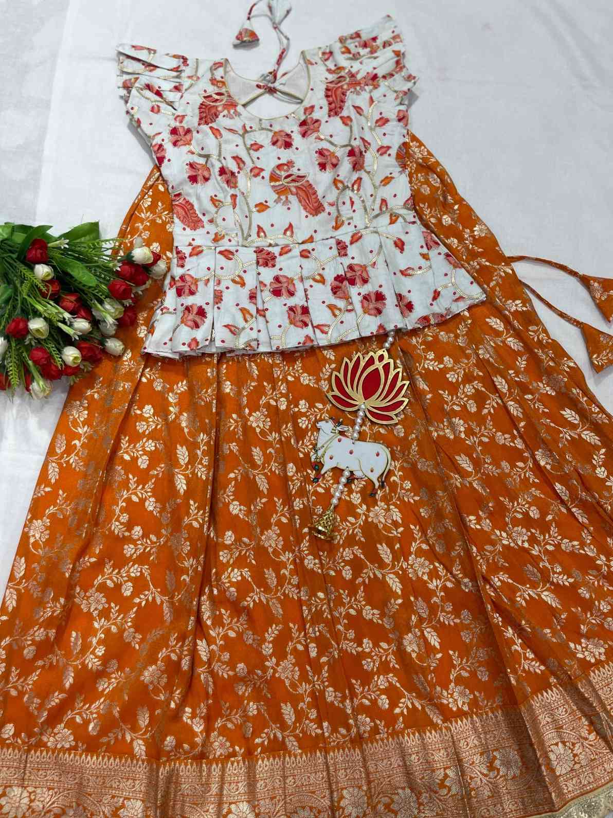 Kalamkari Dola Silk Lehanga