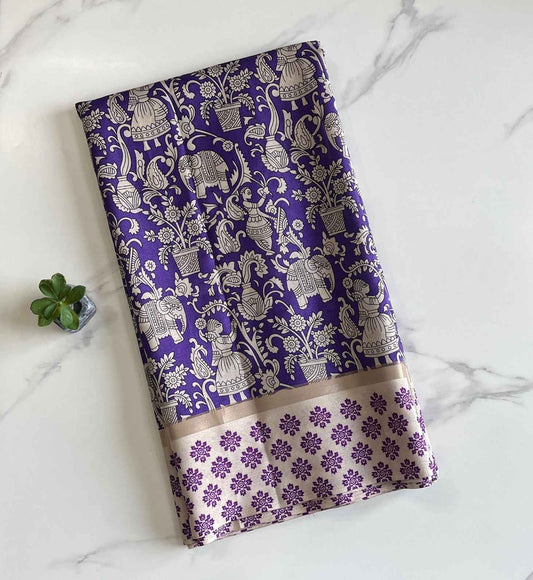 Kalamkari Mulmul Cotton Sarees