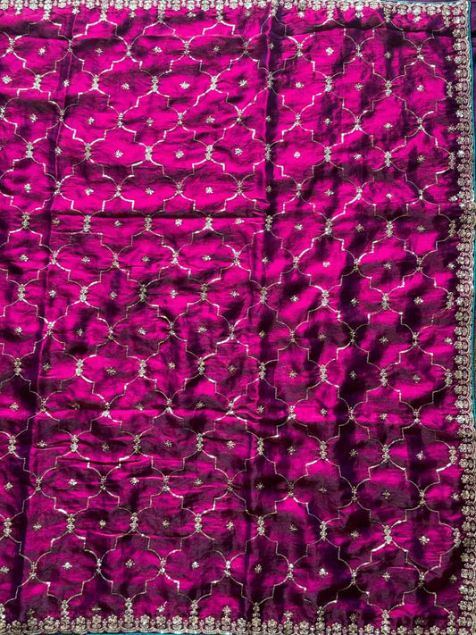 Space Silk Embroidery Saree