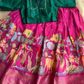 Kalamkari Dola Silk Lehangas