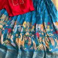 Kalamkari Dola Silk Lehangas