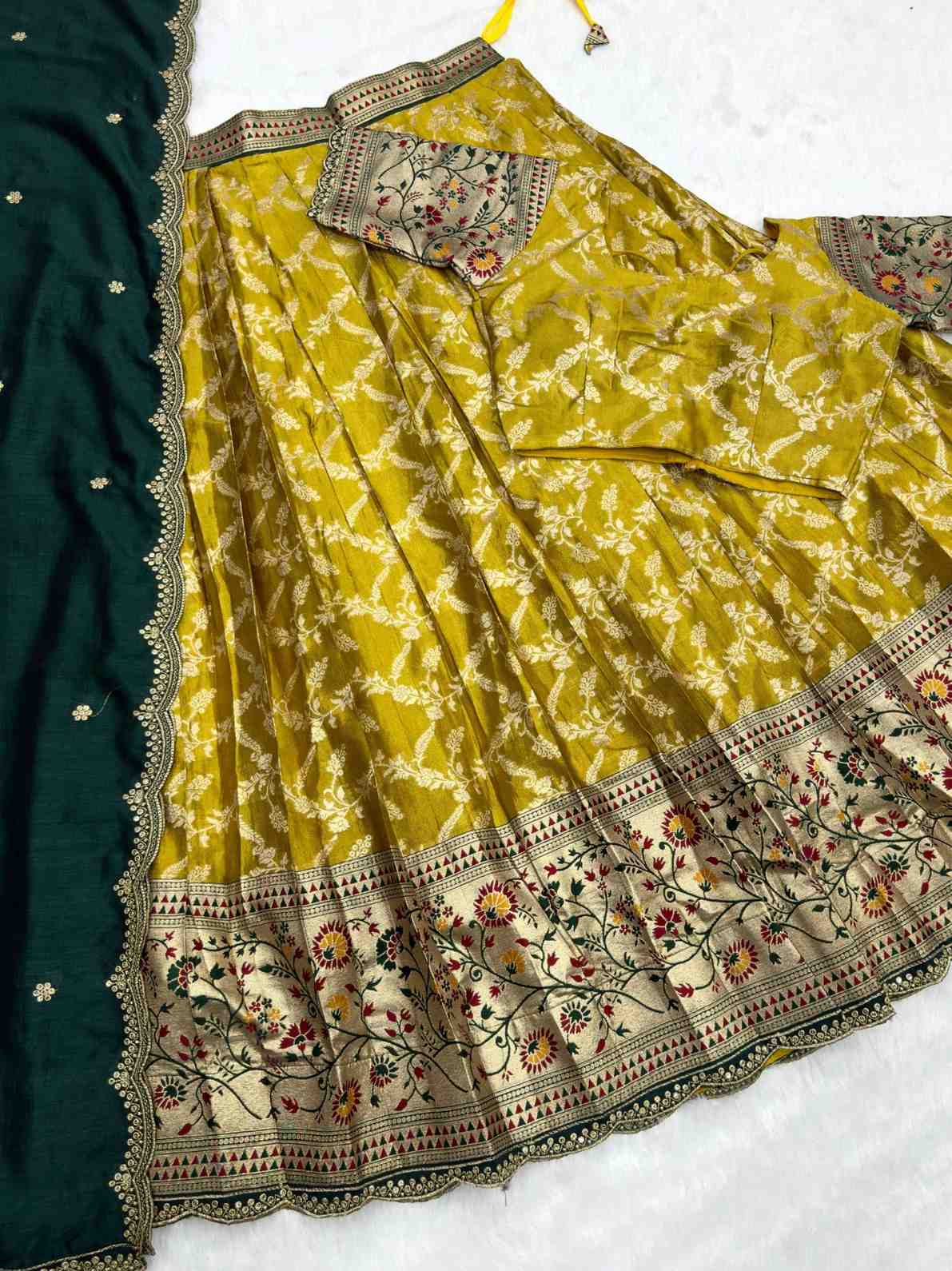 Paithani Tissue Silk Lehengas
