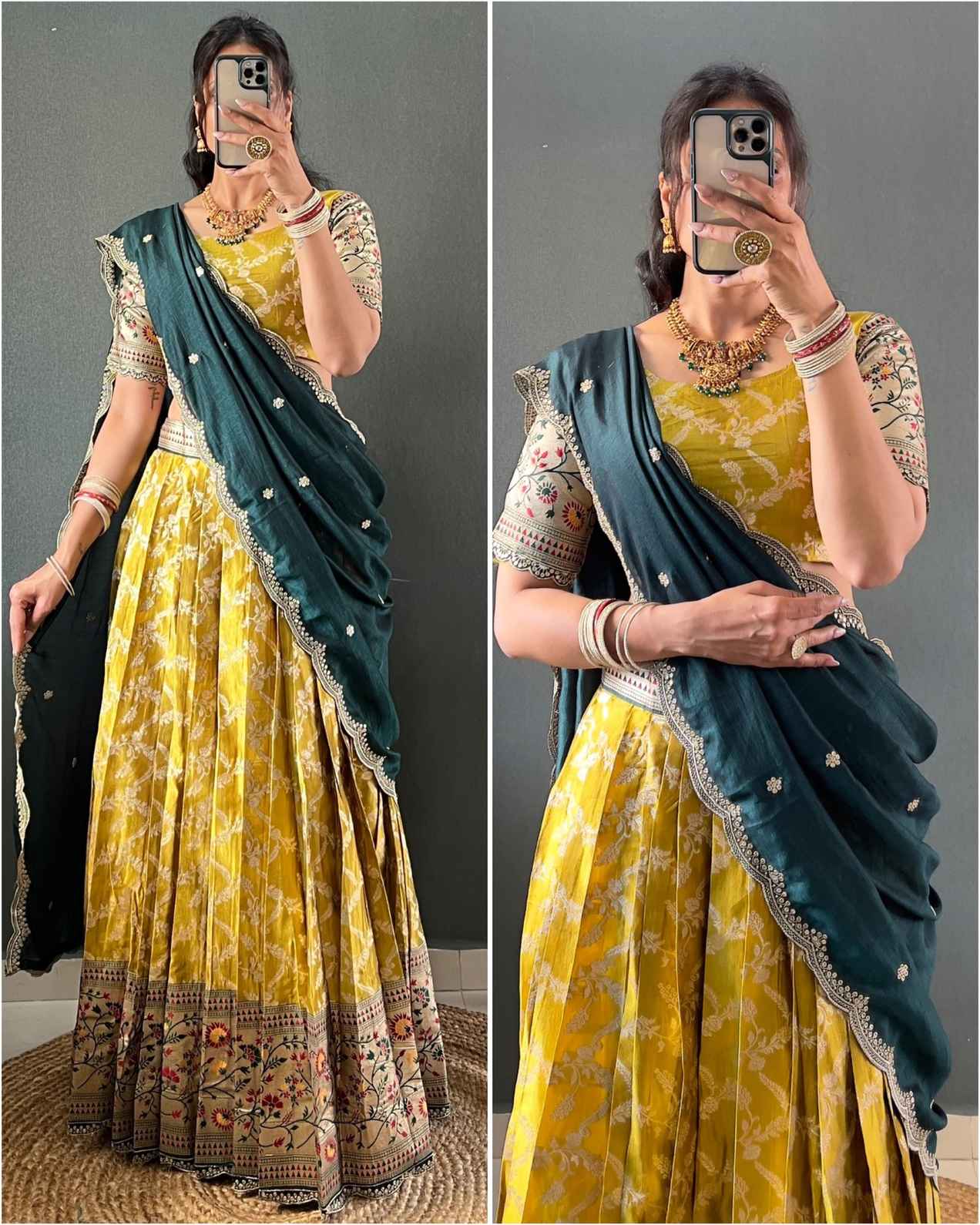 Paithani Tissue Silk Lehengas