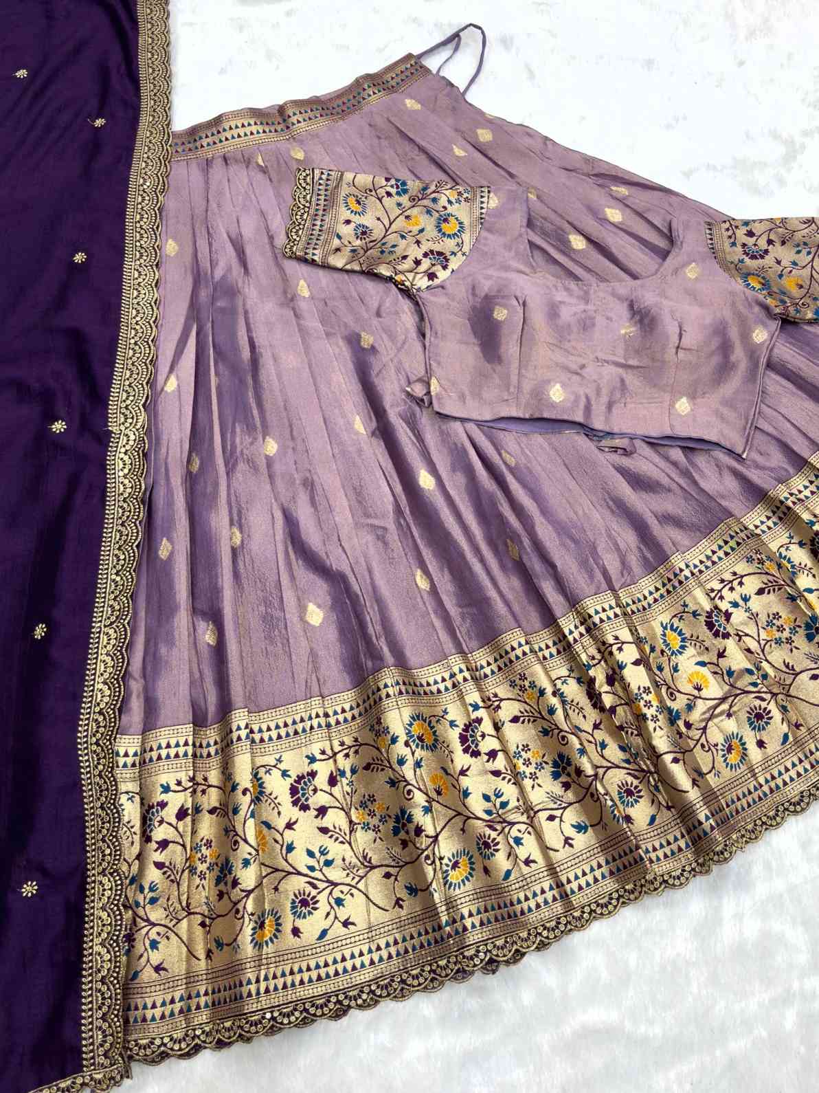 Paithani Tissue Silk Lehengas