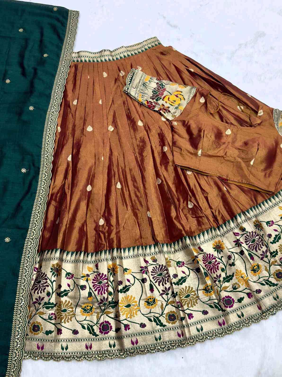 Paithani Tissue Silk Lehengas