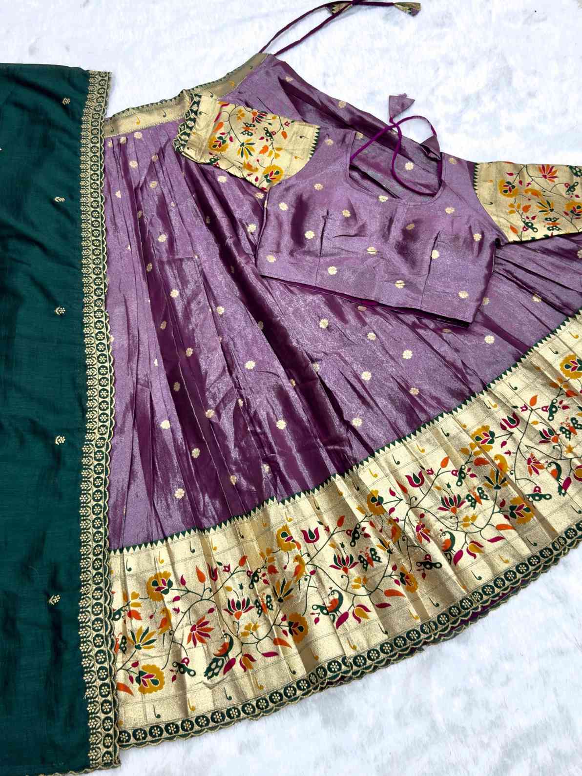 Paithani Tissue Silk Lehengas