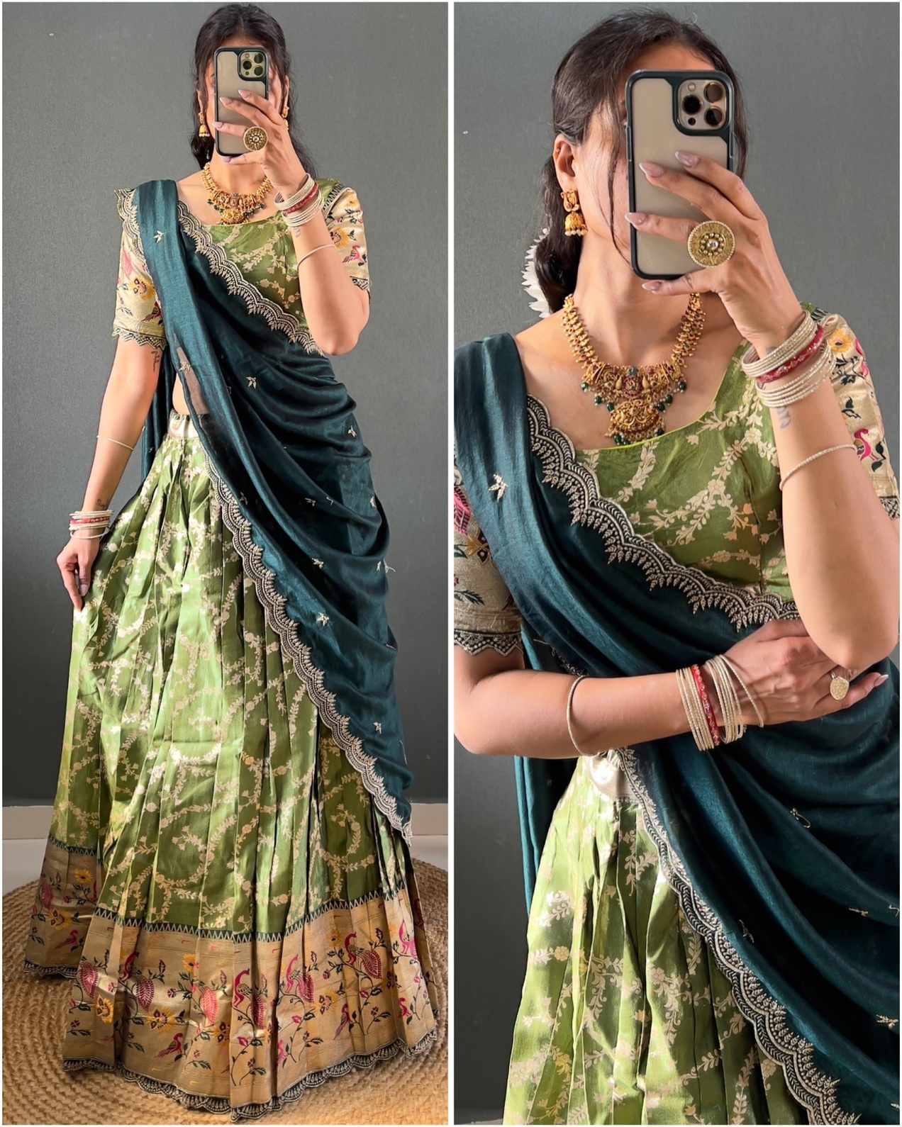 Paithani Tissue Silk Lehengas