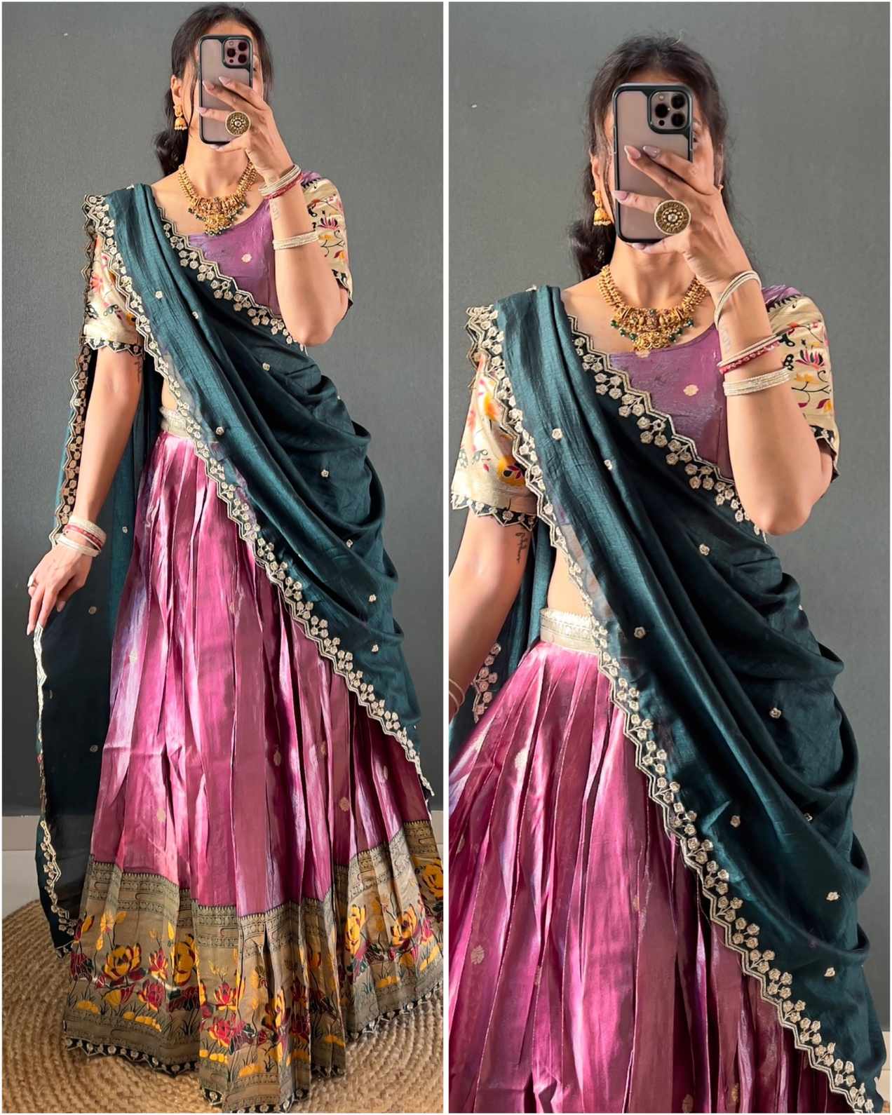 Paithani Tissue Silk Lehengas