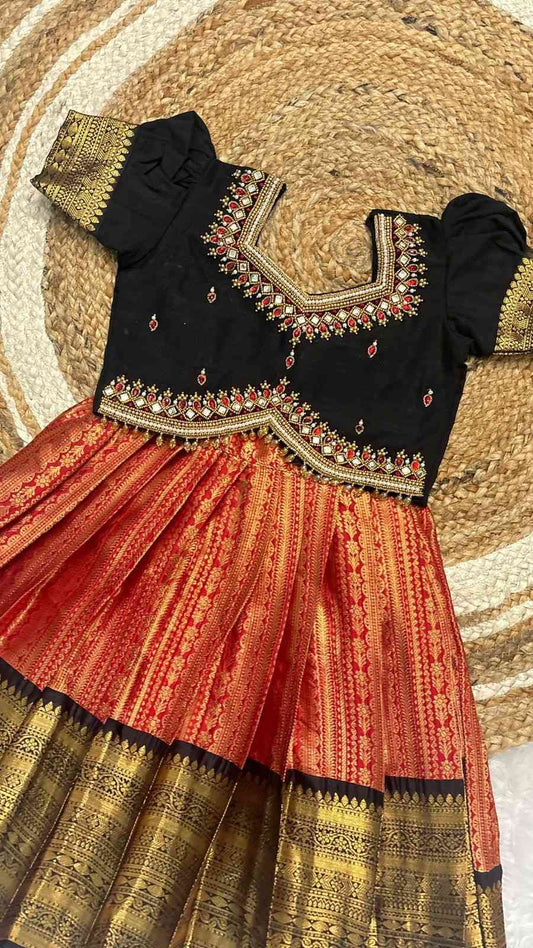 Kid's Semi Kanchi Lehenga