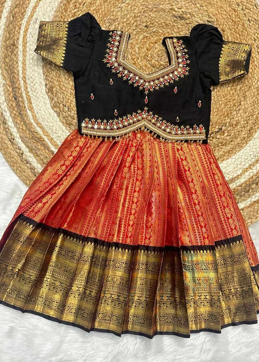 Kid's Semi Kanchi Lehenga