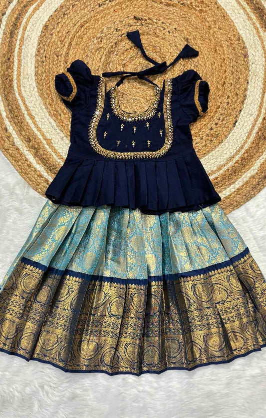 Kid's Semi Kanchi Lehenga