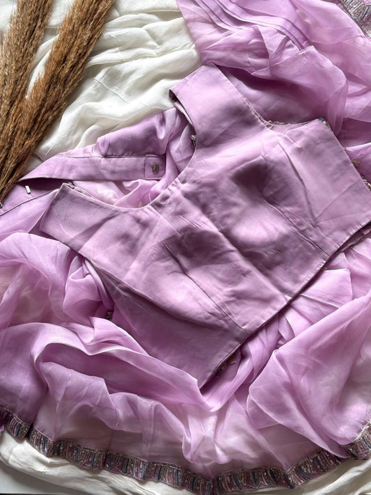 Ready To Wear Crepe Tabi Silk Saree