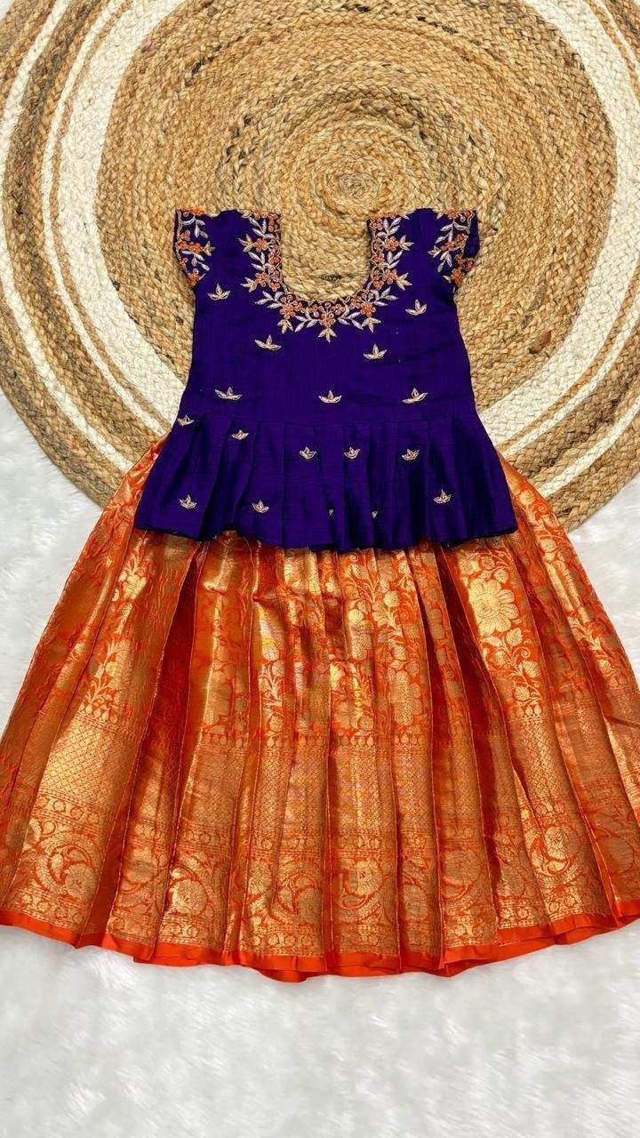 Kid's Semi Kanchi Lehenga