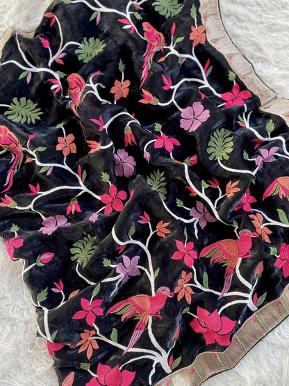 Space Silk Embroidery Sarees