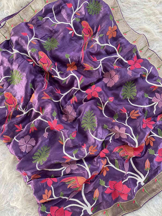 Space Silk Embroidery Sarees
